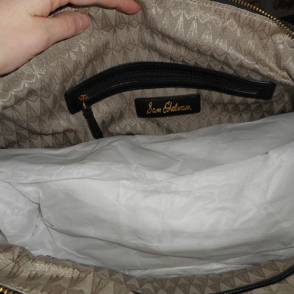 NWT Sam Edelman black nylon studded tote - Picture 7 of 8
